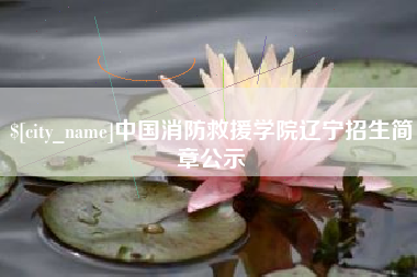徐州中国消防救援学院辽宁招生简章公示