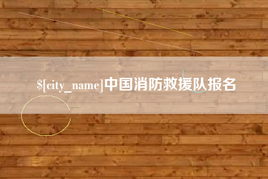 徐州中国消防救援队报名