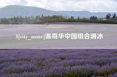 徐州温哥华中国组合滑冰
