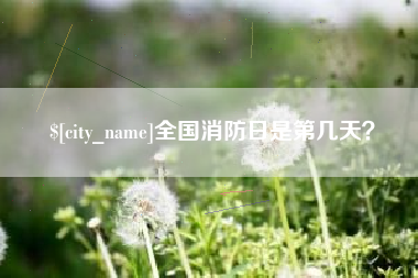 徐州全国消防日是第几天？