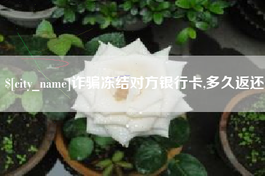 徐州诈骗冻结对方银行卡,多久返还