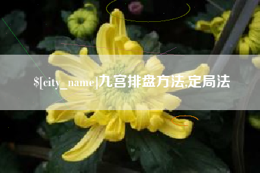 徐州九宫排盘方法,定局法