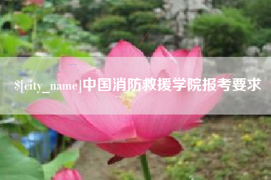徐州中国消防救援学院报考要求