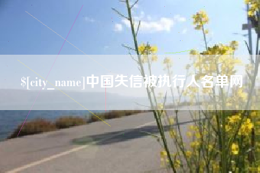 徐州中国失信被执行人名单网