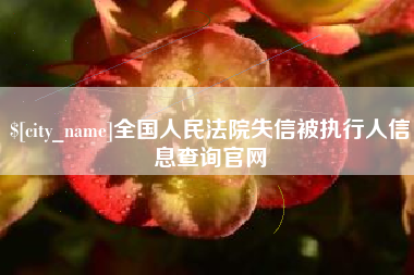 徐州全国人民法院失信被执行人信息查询官网