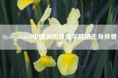 徐州中国消防救援学院招生身体要求