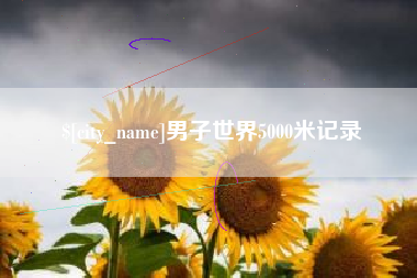 徐州男子世界5000米记录