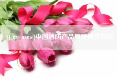 徐州中国消防产品质量信息查询