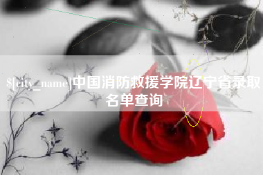 徐州中国消防救援学院辽宁省录取名单查询