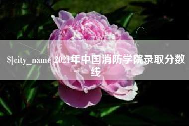 徐州2021年中国消防学院录取分数线