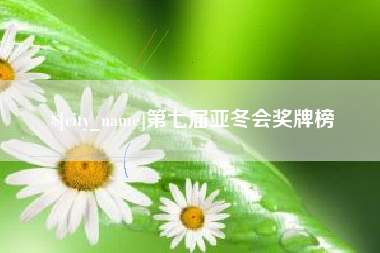 徐州第七届亚冬会奖牌榜