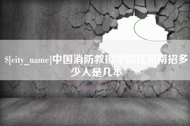 徐州中国消防救援学院在河南招多少人是几本
