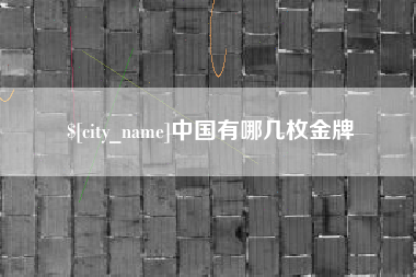 徐州中国有哪几枚金牌