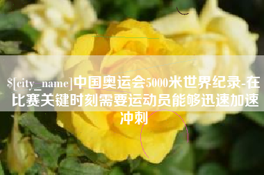 徐州中国奥运会5000米世界纪录-在比赛关键时刻需要运动员能够迅速加速冲刺