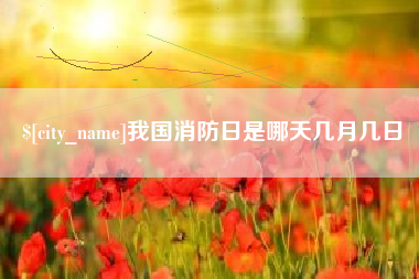徐州我国消防日是哪天几月几日