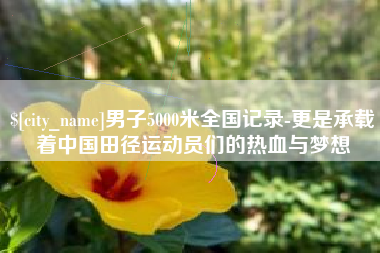 徐州男子5000米全国记录-更是承载着中国田径运动员们的热血与梦想