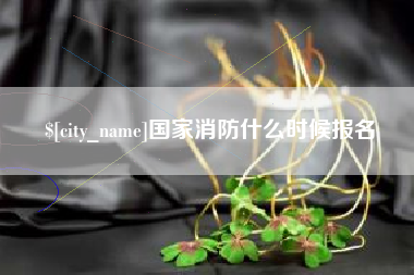 徐州国家消防什么时候报名