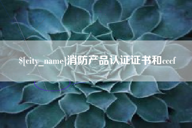 徐州消防产品认证证书和cccf