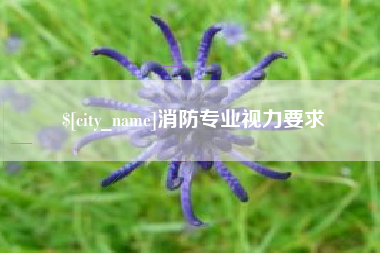 徐州消防专业视力要求