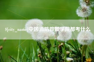 徐州中国消防救援学院都考什么
