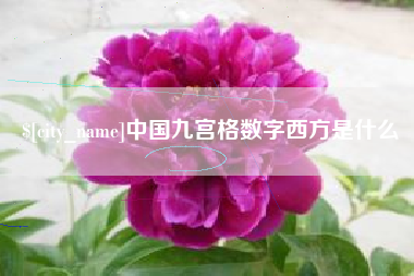徐州中国九宫格数字西方是什么