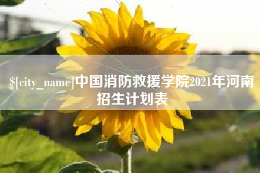 徐州中国消防救援学院2021年河南招生计划表