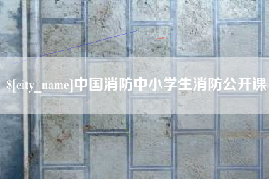 徐州中国消防中小学生消防公开课