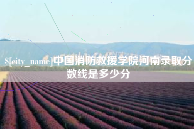 徐州中国消防救援学院河南录取分数线是多少分
