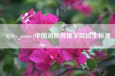 徐州中国消防救援学院招生标准