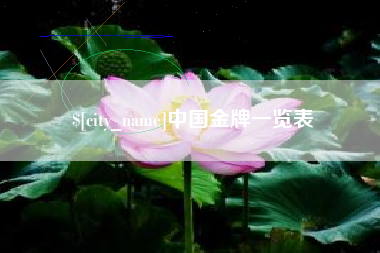 徐州中国金牌一览表
