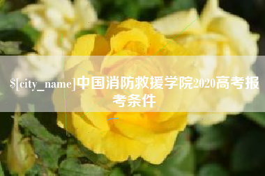 徐州中国消防救援学院2020高考报考条件