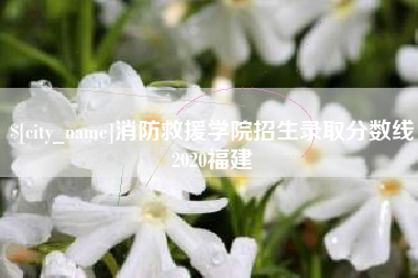 徐州消防救援学院招生录取分数线2020福建