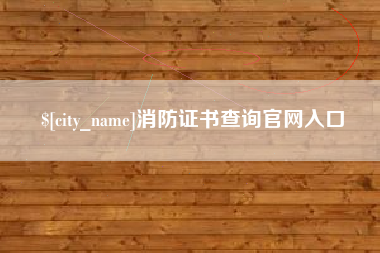 徐州消防证书查询官网入口