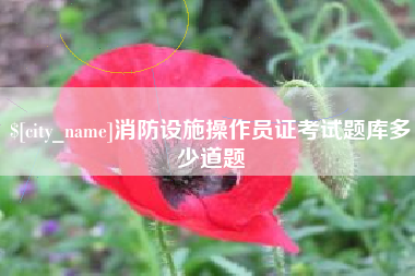 徐州消防设施操作员证考试题库多少道题