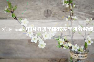 徐州中国消防学院救援学院分数线