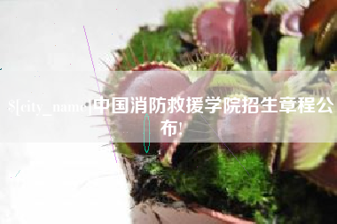 徐州中国消防救援学院招生章程公布!