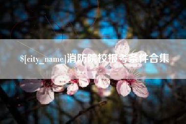 徐州消防院校报考条件合集